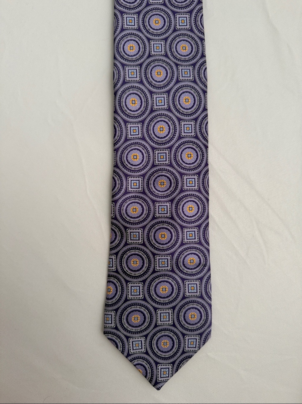 Saks Fifth Avenue Purple Geometric Men's Tie